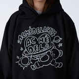 アクメドラビ(acme' de la vie) SPACEMAN TEDDY BEAR REFLECTOR HOODIE BLACK