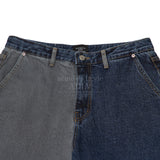 アクメドラビ(acme' de la vie) HALF AND HALF DENIM PANTS BLUE/BLACK