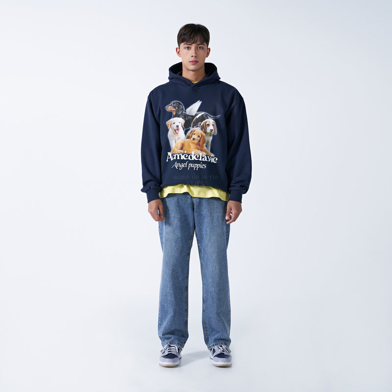 アクメドラビ(acme' de la vie) ANGEL PUPPY HOODIE NAVY