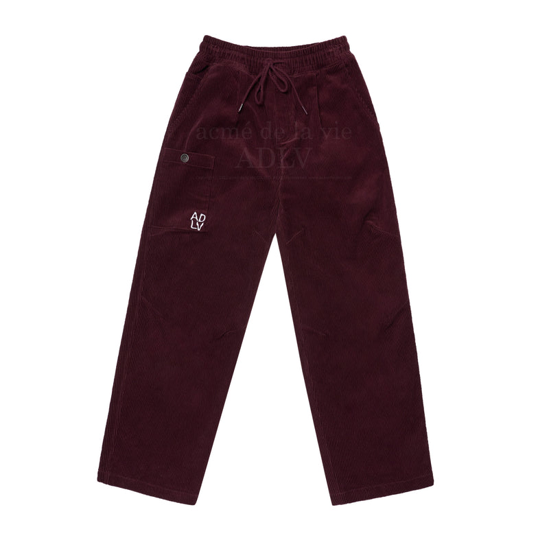 アクメドラビ(acme' de la vie) SIDE POCKET CORDUROY BANDING PANTS BURGUNDY