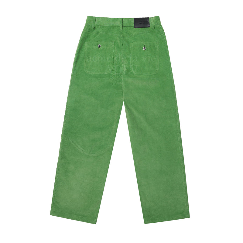 アクメドラビ(acme' de la vie) WAVE DETAIL CORDUROY PANTS LIGHT GREEN