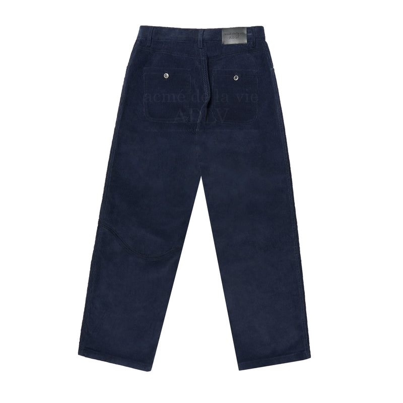 アクメドラビ(acme' de la vie) WAVE DETAIL CORDUROY PANTS NAVY