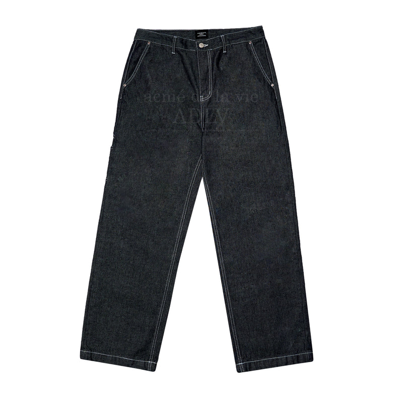 アクメドラビ(acme' de la vie) WIDE LONG DENIM PANTS DARK BLUE