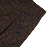 アクメドラビ(acme' de la vie) WIDE PINTUCK EMBROIDERED CHECK SLACKS BROWN