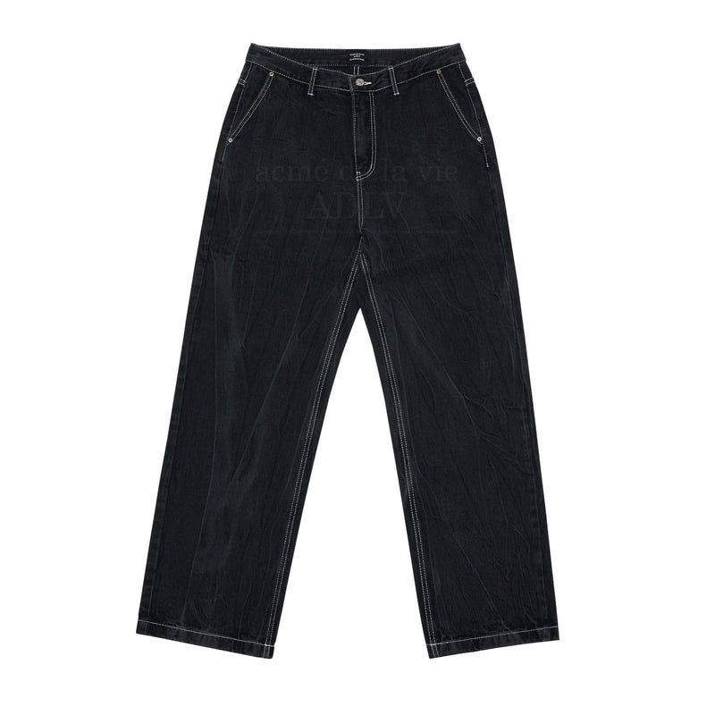 アクメドラビ(acme' de la vie) WRINKLE WASHING DENIM PANTS BLACK