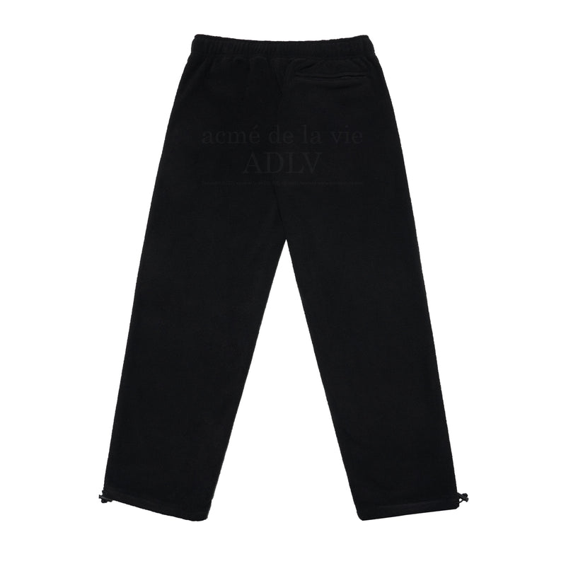 アクメドラビ(acme' de la vie) ADLV OLD SCHOOL EMBROIDERY FLEECE SET-UP PANTS BLACK