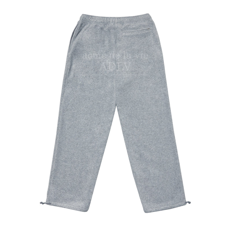 アクメドラビ(acme' de la vie) ADLV OLD SCHOOL EMBROIDERY FLEECE SET-UP PANTS GRAY