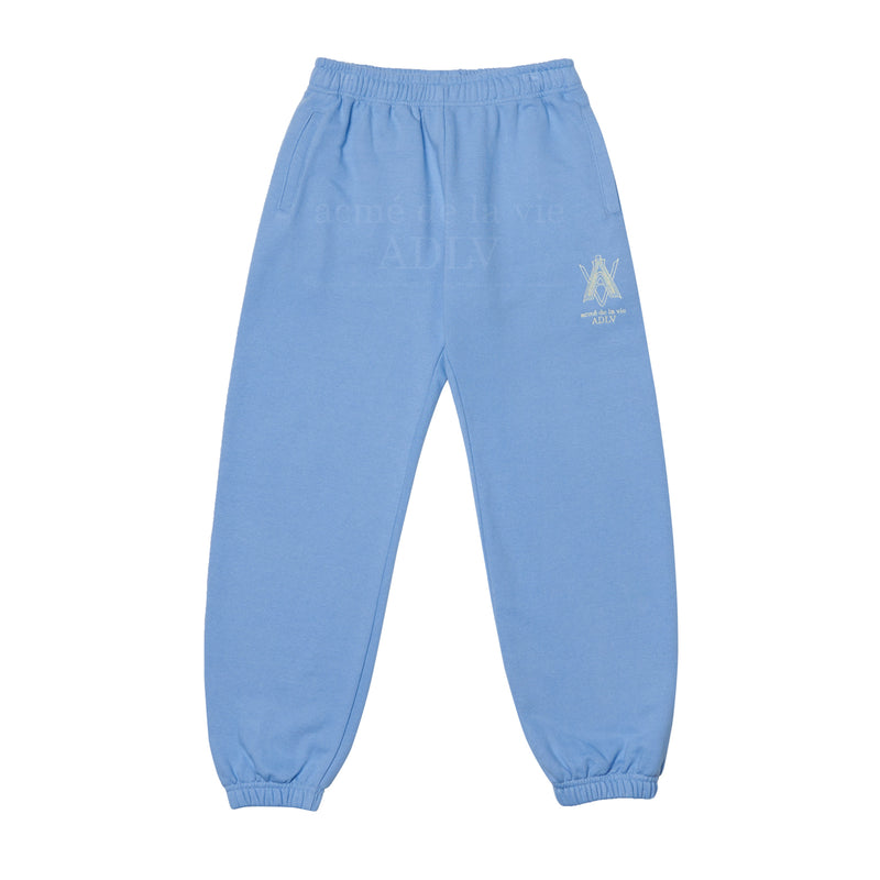 アクメドラビ(acme' de la vie) AV COLOR EMBOIDERY LOGO PANTS LIGHT INDIGO BLUE