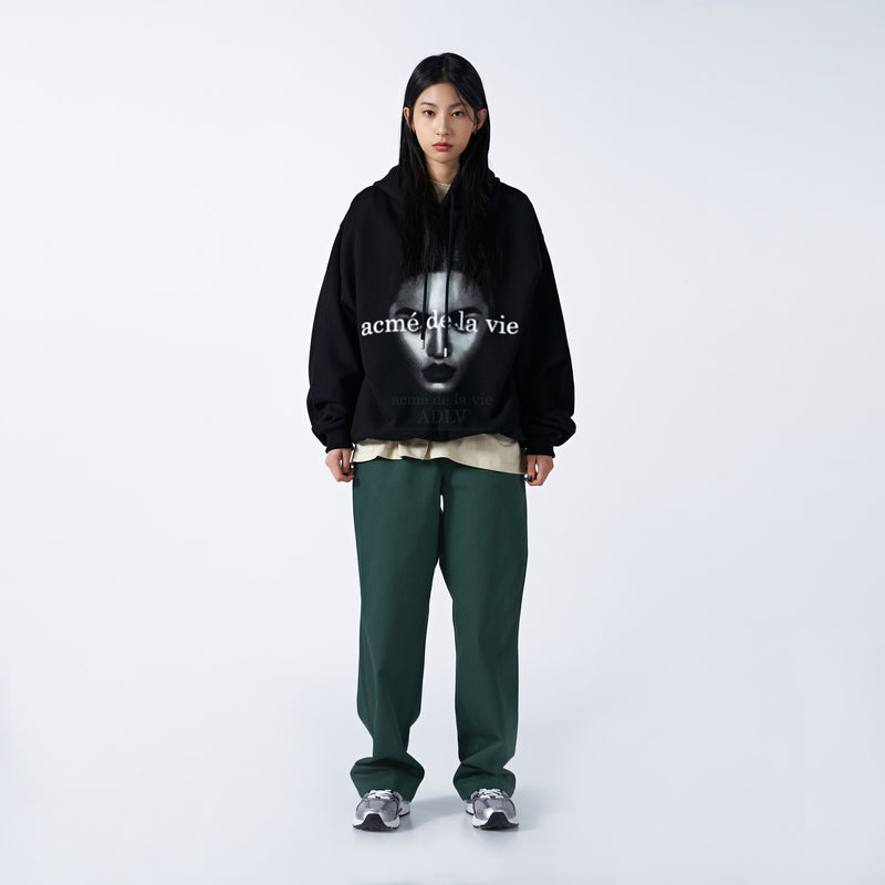 アクメドラビ(acme' de la vie) ACMEDELAVIE FACE HOODIE BLACK