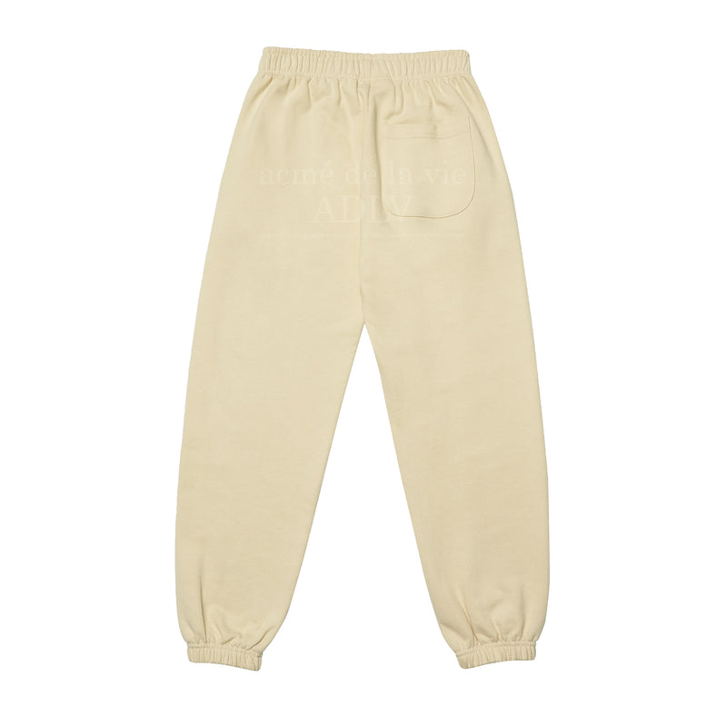 アクメドラビ(acme' de la vie) CHECK LOGO SWEAT PANTS BEIGE