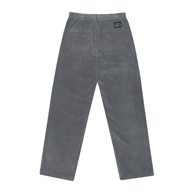 アクメドラビ(acme' de la vie) STANDARD WAPPEN LOGO CORDUROY PANTS GRAY