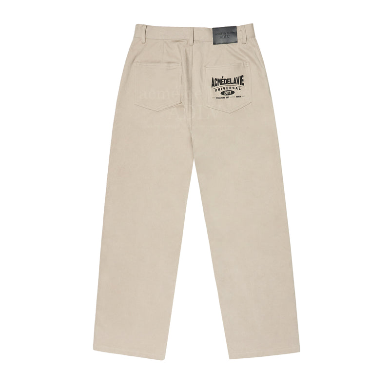 アクメドラビ(acme' de la vie) UNIVERSAL LOGO COTTON PANTS BEIGE