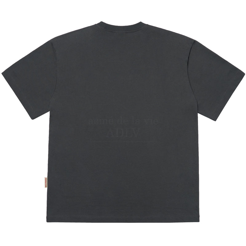 アクメドラビ(acme' de la vie) 3PAC SIMPLE LOGO SHORT SLEEVE T-SHIRT CHARCOAL