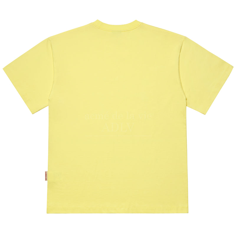 アクメドラビ(acme' de la vie) 3PAC SIMPLE LOGO SHORT SLEEVE T-SHIRT LIGHT YELLOW