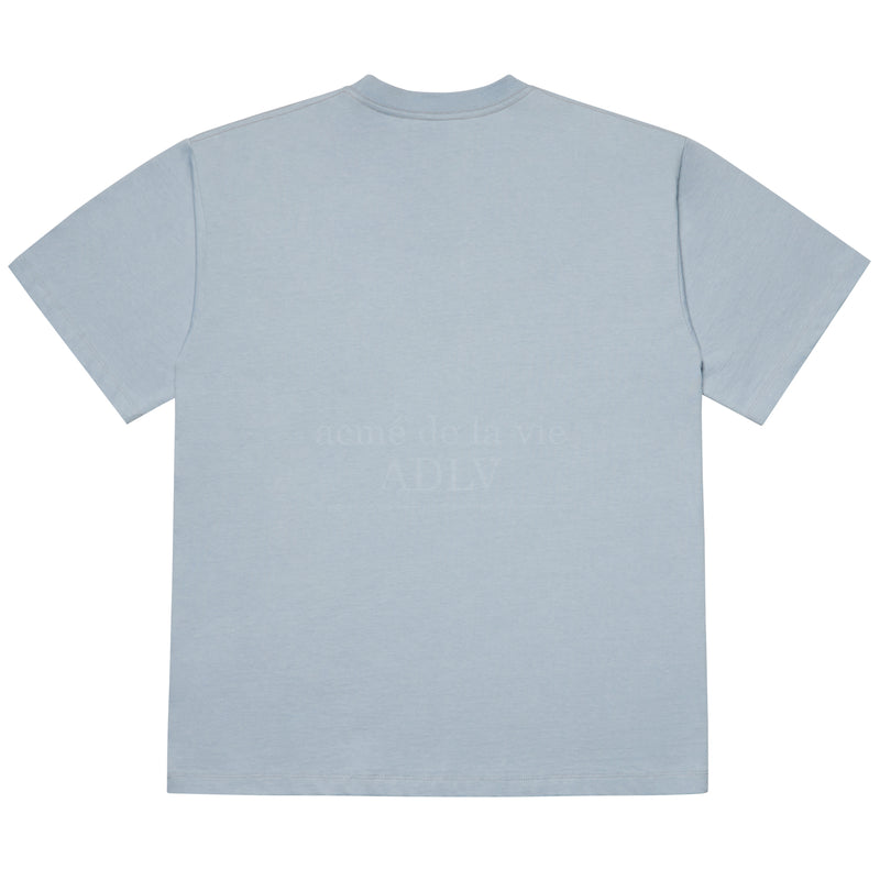 アクメドラビ(acme' de la vie) AV COLOR EMBOIDERY LOGO SHORT SLEEVE T-SHIRT LIGHT GREY