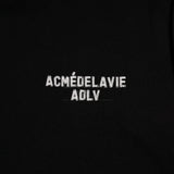 アクメドラビ(acme' de la vie)  ADLV STITCH EMBROIDERED SHORT SLEEVE T-SHIRT BLACK