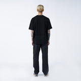 アクメドラビ(acme' de la vie) AV LOGO TUFT EMBROIDERY SHORT SLEEVE T-SHIRT BLACK