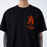 アクメドラビ(acme' de la vie) AV LOGO TUFT EMBROIDERY SHORT SLEEVE T-SHIRT BLACK