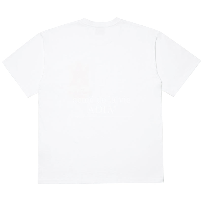 アクメドラビ(acme' de la vie) AV LOGO TUFT EMBROIDERY SHORT SLEEVE T-SHIRT WHITE