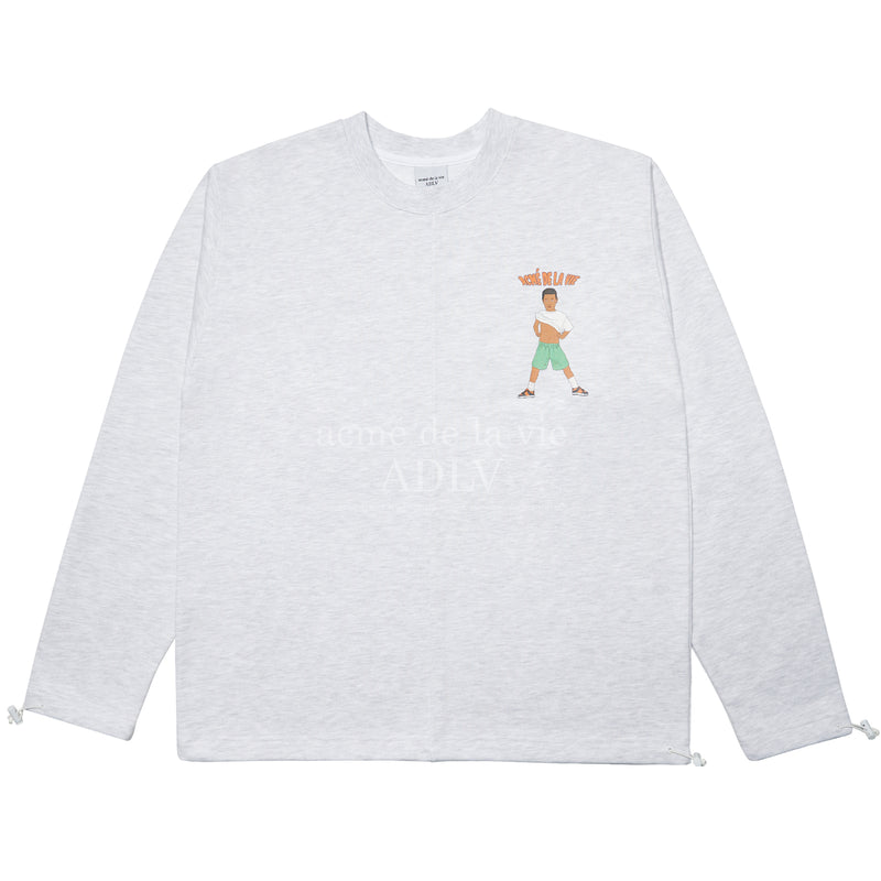 アクメドラビ(acme' de la vie)  ADLV CHARACTER SETUP SWEATSHIRT MELANGE