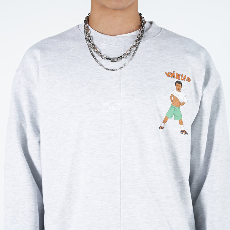 アクメドラビ(acme' de la vie)  ADLV CHARACTER SETUP SWEATSHIRT MELANGE