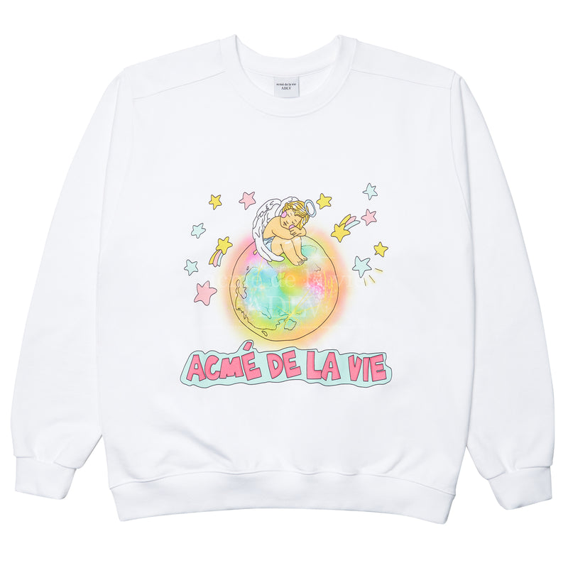 アクメドラビ(acme' de la vie)   MOON ANGEL SWEATSHIRT WHITE