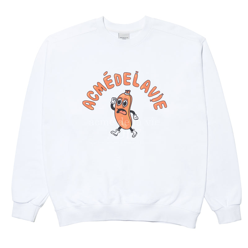 アクメドラビ(acme' de la vie)   RUNNING SAUSAGE SWEATSHIRT WHITE