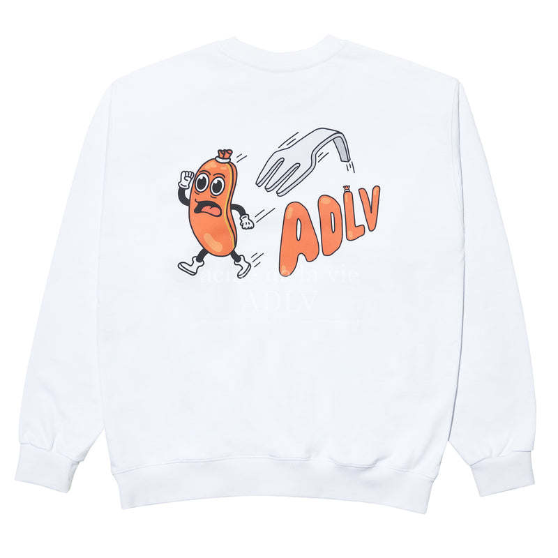 アクメドラビ(acme' de la vie)   RUNNING SAUSAGE SWEATSHIRT WHITE