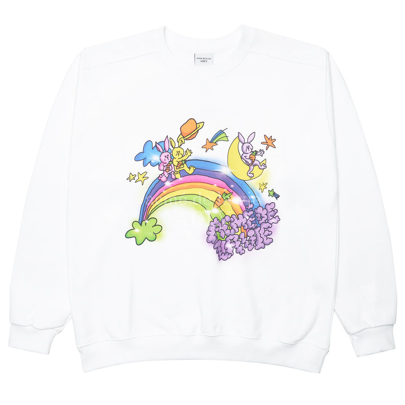 アクメドラビ(acme' de la vie)   RABBIT WORLD SWEATSHIRT WHITE