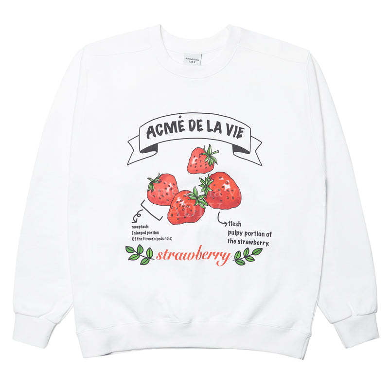 アクメドラビ(acme' de la vie)   STRAWBERRY SWEATSHIRT WHITE