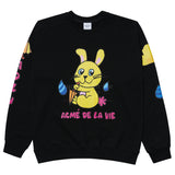アクメドラビ(acme' de la vie)   RABBIT WITH UMBRELLA SWEATSHIRT BLACK