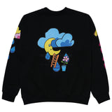 アクメドラビ(acme' de la vie)   RABBIT WITH UMBRELLA SWEATSHIRT BLACK