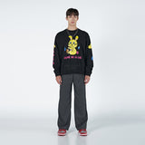 アクメドラビ(acme' de la vie)   RABBIT WITH UMBRELLA SWEATSHIRT BLACK