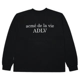 アクメドラビ(acme' de la vie) ADLV BABY FACE SWEATSHIRT BLACK GREY TEDDYBEAR