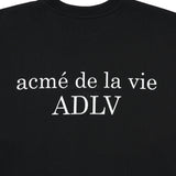 アクメドラビ(acme' de la vie) ADLV BABY FACE SWEATSHIRT BLACK GREY TEDDYBEAR