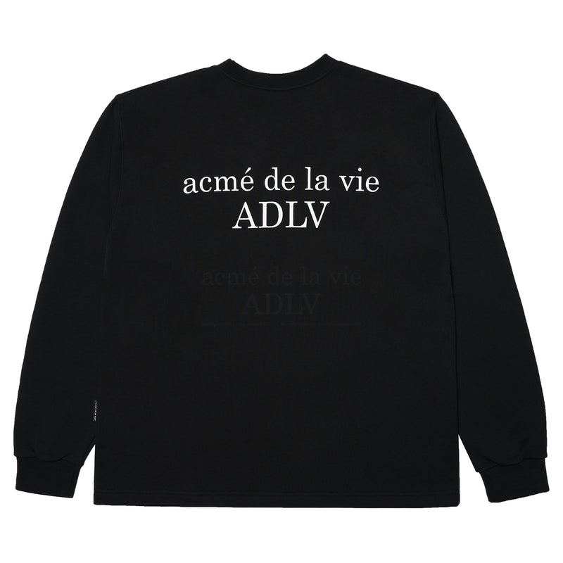 アクメドラビ(acme' de la vie) ADLV BABY FACE SWEATSHIRT BLACK SCHOOL BAG