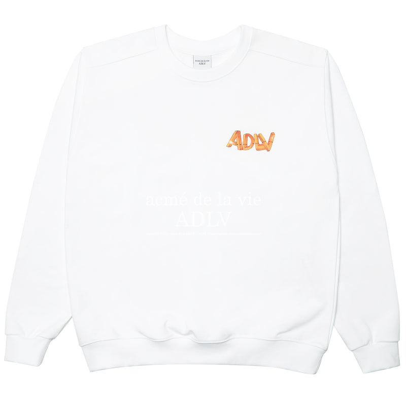 アクメドラビ(acme' de la vie)   3D CROQUIS LOGO SWEATSHIRT WHITE