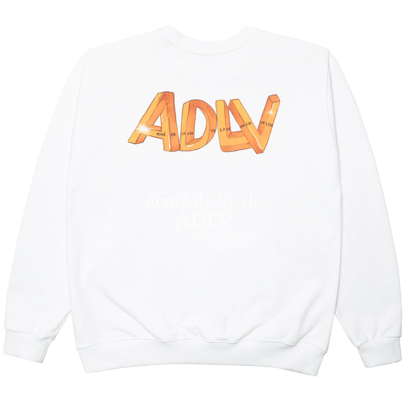 アクメドラビ(acme' de la vie)   3D CROQUIS LOGO SWEATSHIRT WHITE