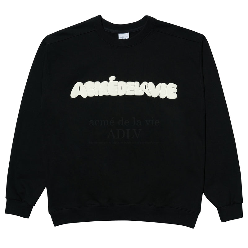 アクメドラビ(acme' de la vie)   EMBOSSING LOGO SWEATSHIRT BLACK
