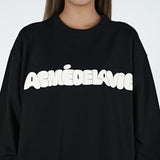 アクメドラビ(acme' de la vie)   EMBOSSING LOGO SWEATSHIRT BLACK