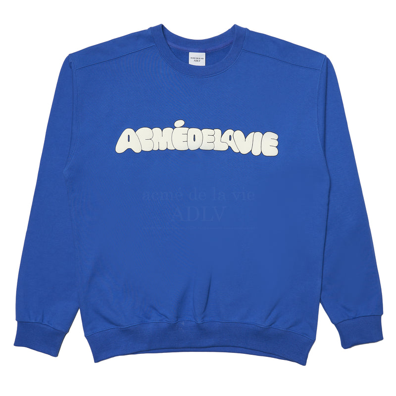 アクメドラビ(acme' de la vie)   EMBOSSING LOGO SWEATSHIRT BLUE