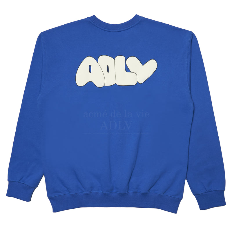 アクメドラビ(acme' de la vie)   EMBOSSING LOGO SWEATSHIRT BLUE