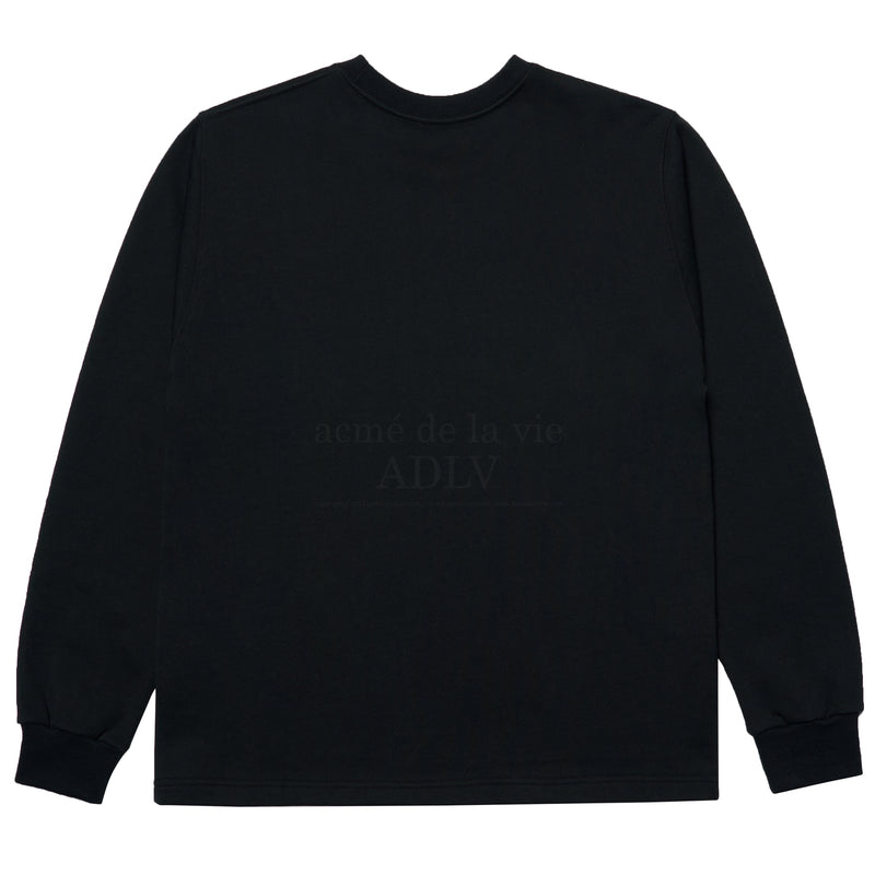 アクメドラビ(acme' de la vie) VINTAGE FONT SWEATSHIRT BLACK