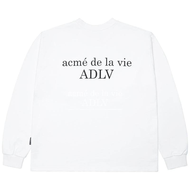 アクメドラビ(acme' de la vie) ADLV BABY FACE SWEATSHIRT WHITE RAINBOW T-SHIRT