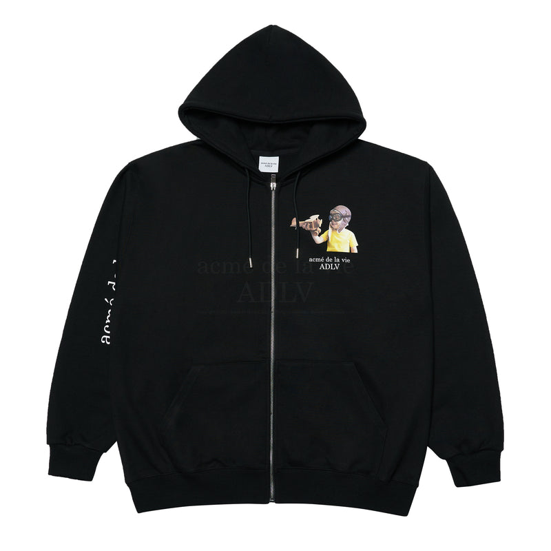 アクメドラビ(acme' de la vie) ADLV BABY FACE ZIP-UP BLACK PILOT