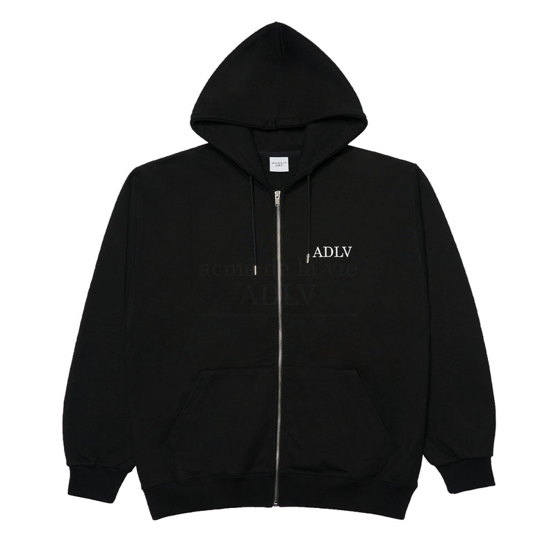 アクメドラビ(acme' de la vie) HIGH FREQUENCY LOGO HOODIE ZIP-UP BLACK