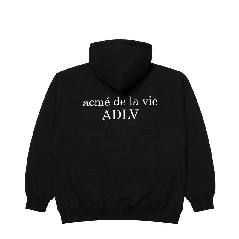 アクメドラビ(acme' de la vie) HIGH FREQUENCY LOGO HOODIE ZIP-UP BLACK