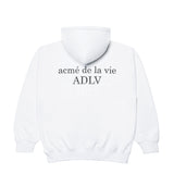 アクメドラビ(acme' de la vie) HIGH FREQUENCY LOGO HOODIE ZIP-UP WHITE