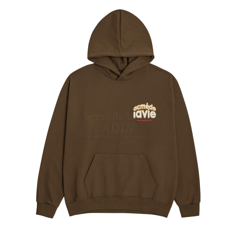 アクメドラビ(acme' de la vie)  CHOCOLATE LOGO HOODIE BROWN