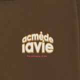 アクメドラビ(acme' de la vie)  CHOCOLATE LOGO HOODIE BROWN